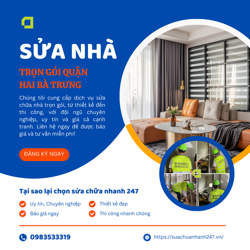 Sửa nhà quận Hai Bà Trưng giá rẻ Sửa nhà quận Hai Bà Trưng giá rẻ